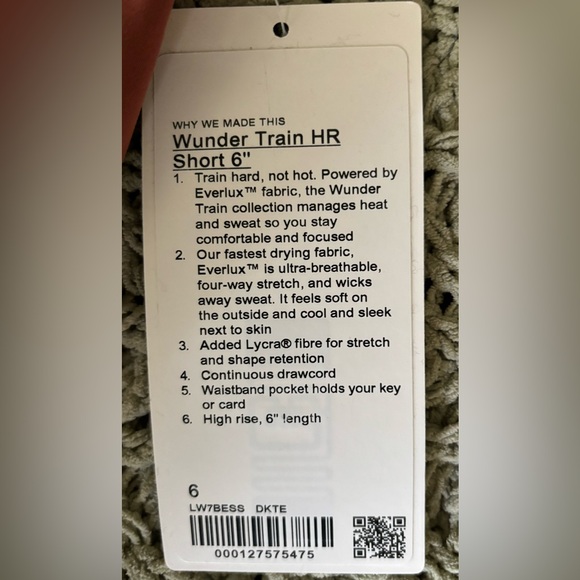 Lululemon Wunder Train HR 6” Short - Picture 3 of 5
